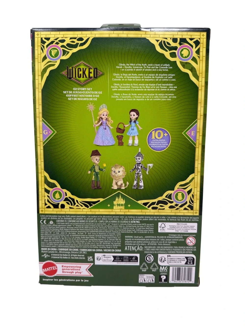Mattel Wicked For Good Oz Story Set of 5 mini figures Small Doll Land of Oz new